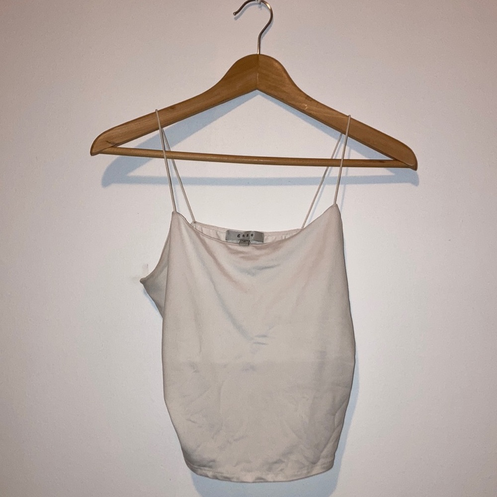 Gaze Cropped White Tank